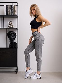 Bona Fashion: Mom Jeans "Gray"