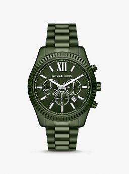 Oversized Lexington Green-Tone Watch