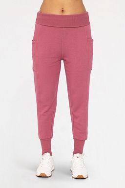 Drop Crotch Foldover Jogger Soft magenta