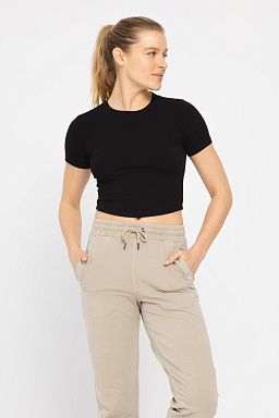 Essential Micro-Ribbed Athleisure Black