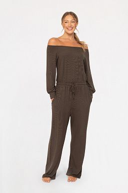 Off-the-Shoulder Lounge Dark olive