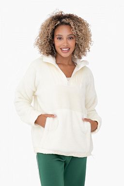 Plush Faux Fur Half Zip